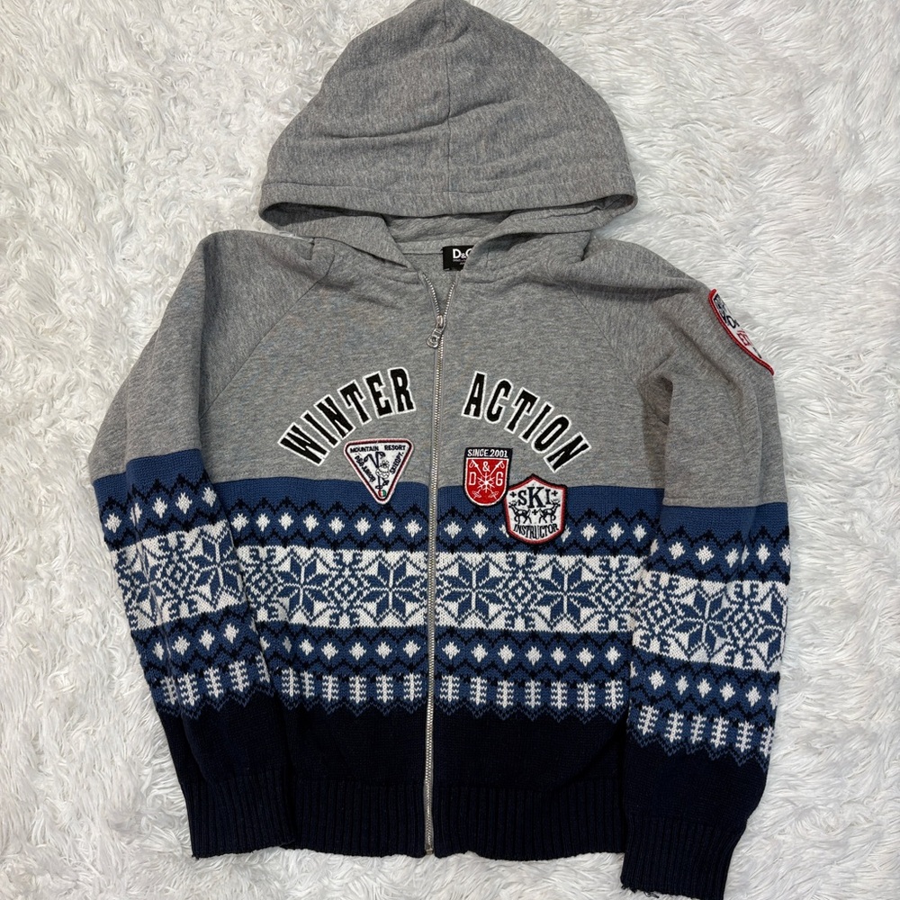 Dolce & Gabbana Winter Action Juniors Grey Hoodie